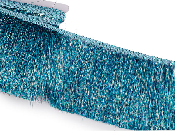 Premium Dense Metallic Fringe Trim (15 cm Width) | Shimmering Chainette Fringe for Costumes, Crafts, and Event Decor