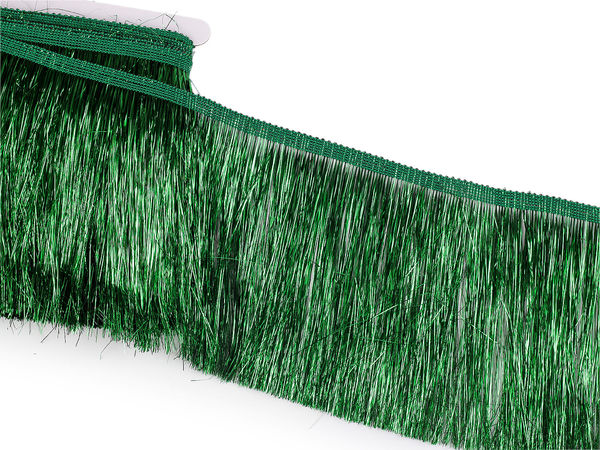 Premium Dense Metallic Fringe Trim (15 cm Width) | Shimmering Chainette Fringe for Costumes, Crafts, and Event Decor