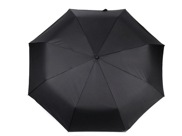 Large Family Folding Umbrella - Premium Automatic Open & Close Travel Umbrella with Ergonomic Handle & Protective Cover, Black