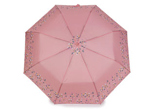 Premium Women's Auto-Open Folding Umbrella - Compact 8-Rib Rain Travel Umbrella with Protective Sleeve