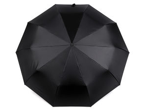 Premium 10-Rib Windproof Automatic Folding Umbrella with Integrated LED Handle Flashlight
