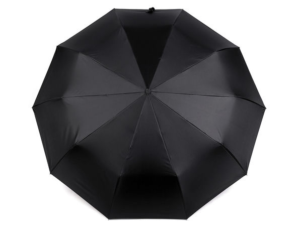 Premium 10-Rib Windproof Automatic Folding Umbrella with Integrated LED Handle Flashlight