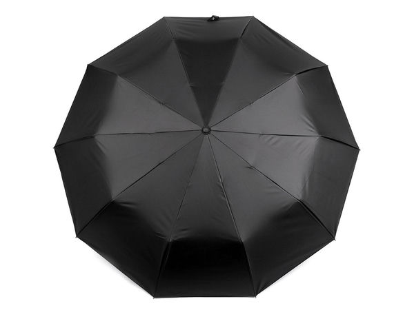 Premium Automatic Folding Umbrella - Windproof 10-Rib Large Unisex Travel Umbrella with Wood-Grain Handle