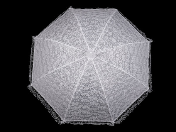 Elegant White Lace Bridal Auto-Open Umbrella - Premium Wedding Parasol & Vintage Photography Prop