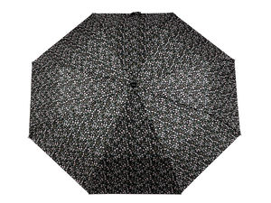 Ladies Automatic Folding Umbrella with Elegant Floral Motif - Compact Auto Open and Close Travel Rain Umbrella