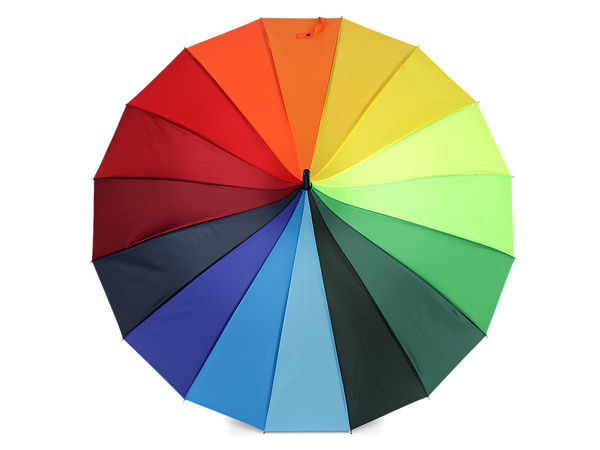Women's Vintage Pagoda Stick Umbrella with Premium Leather Handle - 16-Rib Windproof Rain Umbrella