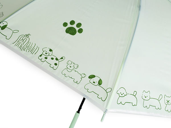 Kids' Auto-Open Pastel Animal Print Umbrella - Windproof & Strong 8-Rib Frame for Ages 8+