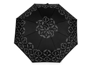 Women's Premium Automatic Folding Umbrella - Elegant Floral Print, UV Protection, 8-Panel Windproof Compact Travel Rain Umbrella