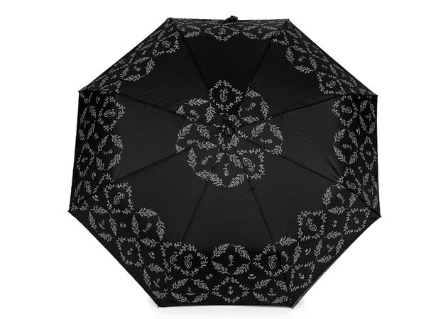 Women's Premium Automatic Folding Umbrella - Elegant Floral Print, UV Protection, 8-Panel Windproof Compact Travel Rain Umbrella