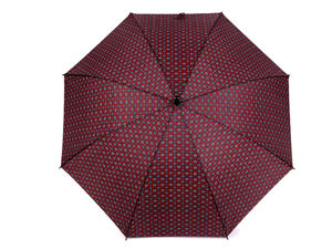Men's Premium Auto-Open Umbrella - Windproof 8-Rib Frame, Patterned Canopy & Classic Handle