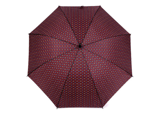 Men's Premium Auto-Open Umbrella - Windproof 8-Rib Frame, Patterned Canopy & Classic Handle