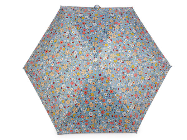 Women's Mini Folding Floral Umbrella - Compact UV-Blocking Lightweight Pocket Parasol with Protective Travel Cover