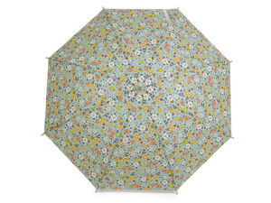 Auto-Open Translucent Dome Umbrella with Floral Motif - Windproof, Heavy-Duty 8-Rib Frame for Women, Girls, and Kids