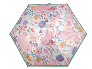 Ladies Ultra-Compact Folding Mini Umbrella - Portable Lightweight Travel Umbrella with Protective Matching Cover