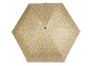 Elegant Floral Mini Folding Umbrella for Women - Compact, Ultra-Lightweight Travel Parasol with Protective Cover