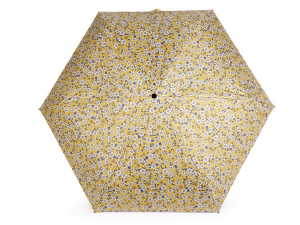 Elegant Floral Mini Folding Umbrella for Women - Compact, Ultra-Lightweight Travel Parasol with Protective Cover