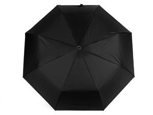 Men's Premium Fully Automatic Folding Compact Umbrella - Windproof 8-Rib Travel Rain Umbrella (Black)