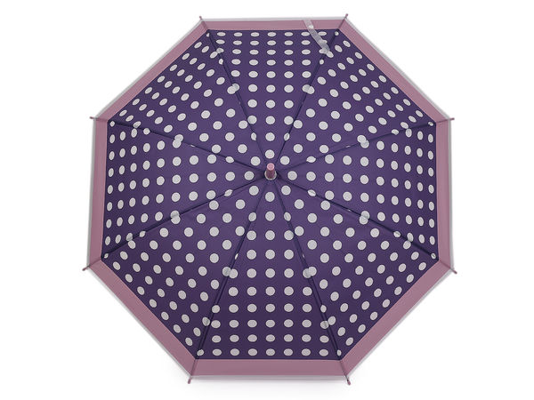 Elegant Women's Translucent Polka Dot Stick Umbrella - Windproof Automatic Open Dome Rain Umbrella
