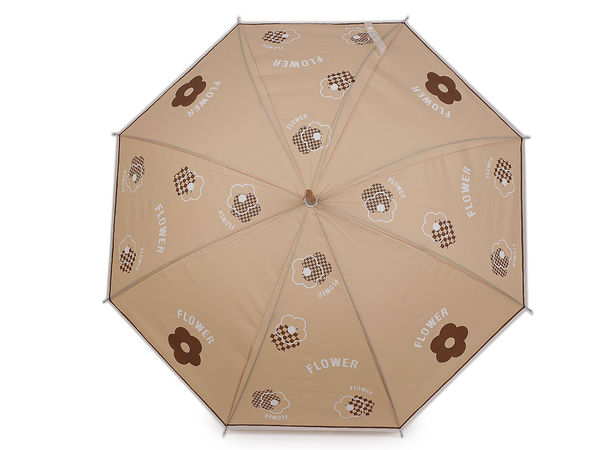 Women's Elegant Printed Auto-Open Stick Umbrella – Windproof 8-Rib Classic Rain Accessory