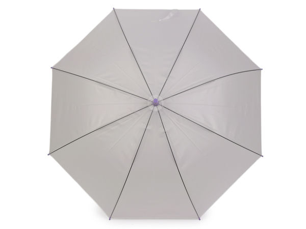Women's Auto-Open Color-Changing Stick Umbrella - UV-Activated Translucent Windproof Rain Umbrella