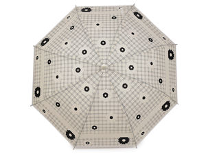 Premium Ladies Auto-Open Stick Umbrella - Translucent Windproof Dome with Elegant Patterned Prints