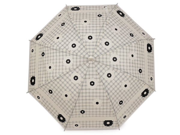 Premium Ladies Auto-Open Stick Umbrella - Translucent Windproof Dome with Elegant Patterned Prints