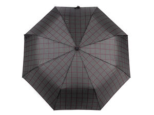 Men's Premium Folding Umbrella - Compact Windproof Rain Umbrella with Faux-Wood Handle & UV Protection