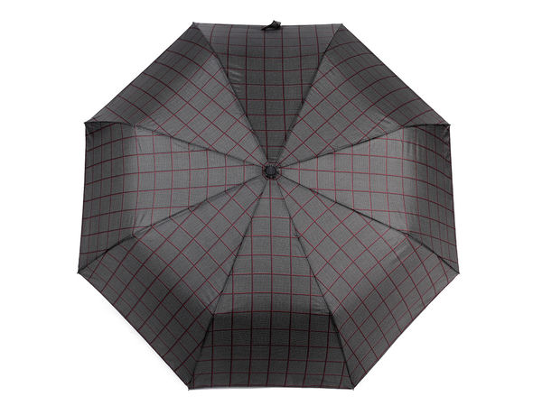Men's Premium Folding Umbrella - Compact Windproof Rain Umbrella with Faux-Wood Handle & UV Protection
