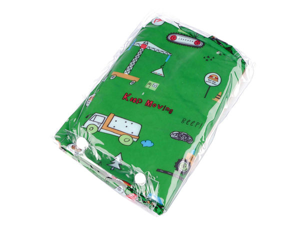 Premium Children's Waterproof Raincoat with Hood and Matching Storage Case - Colorful All-Over Motifs