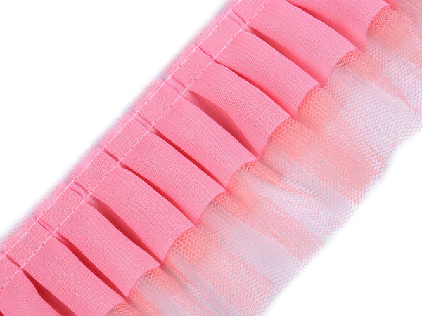 Elegant 3-Layer Pleated Ruffle Trim (70mm) - Premium Haberdashery Ribbon for Apparel, Sewing, and Crafts