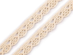 Premium Cotton Bobbin Lace Trimming - Elegant Decorative Ribbon Trim for Crafts, Home Decor, and Folk Costumes (10mm & 14mm Widths)
