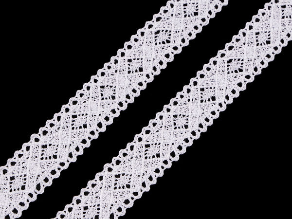Premium 19mm Cotton Bobbin Lace Trim - Insertion Crochet Ribbon for Sewing, Crafts, Home Textiles, and DIY Decor