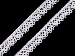 Premium Cotton Bobbin Lace Trim, 15mm Width – Elegant Decorative Border for Sewing, Crafts, and Home Decor