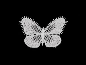 Elegant Butterfly Lace Applique - Premium Sew-On Decorative Patch for Clothing, Crafts, and Home Decor