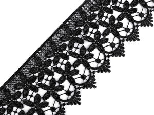 Premium Floral Guipure Lace Trim (85mm) – Elegant Openwork Embroidery Ribbon for Dressmaking, Apparel, and DIY Crafts