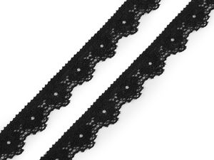 Premium Stretch Elastic Lace Trim (15mm Width) for Lingerie, Apparel, and DIY Crafts