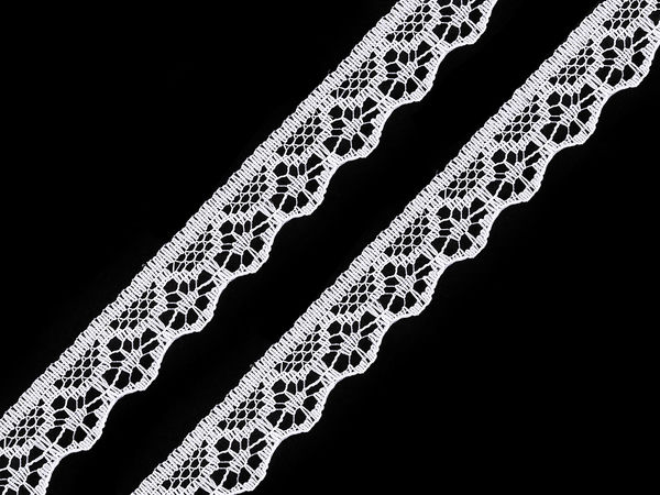 Premium 14mm Polyamide Lace Ribbon - Elegant Nylon Decorative Trim for Tablecloths, Pillows, and Apparel