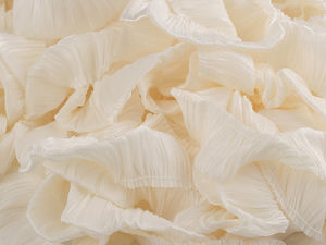 Premium 3D Creased Pleated Ruffle Trimming - 40mm Double-Layered Accordion Ribbon for Sewing, Crafts, and Fashion Embellishments