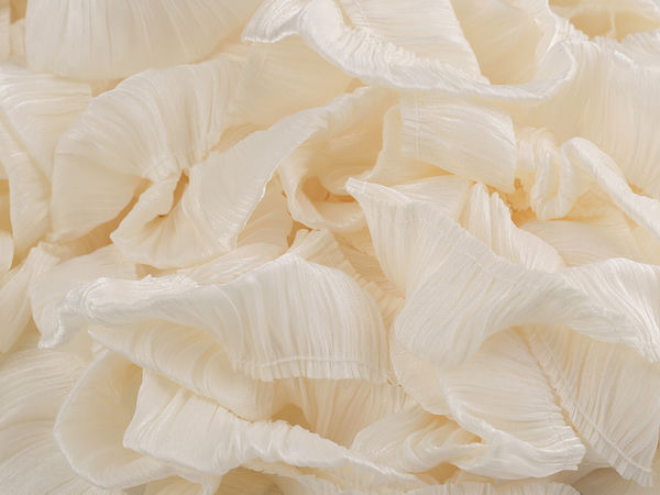 Premium 3D Creased Pleated Ruffle Trimming - 40mm Double-Layered Accordion Ribbon for Sewing, Crafts, and Fashion Embellishments
