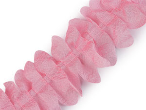 80mm Pleated Ruffle Trim | Premium Scalloped Haberdashery Braid Ribbon for Apparel Decoration, Costumes & DIY Flower Crafting