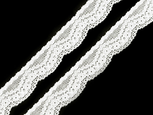 Premium 25mm Stretch Elastic Lace Trim | Elegant, Soft & Romantic Lace Ribbon for Lingerie, Blouses, and Dresses