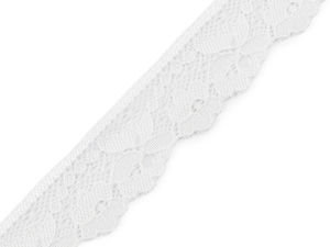 Premium White Stretch Elastic Lace Trim (28mm Width) - Soft, Non-Scratch Trim for Underwear, Apparel, and Accessories