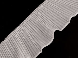 Premium Pleated Ruffle Trim (10cm Width) - Elegant Accordion Pleat Ribbon Braid for Sewing, Trimming, and Haberdashery Crafts