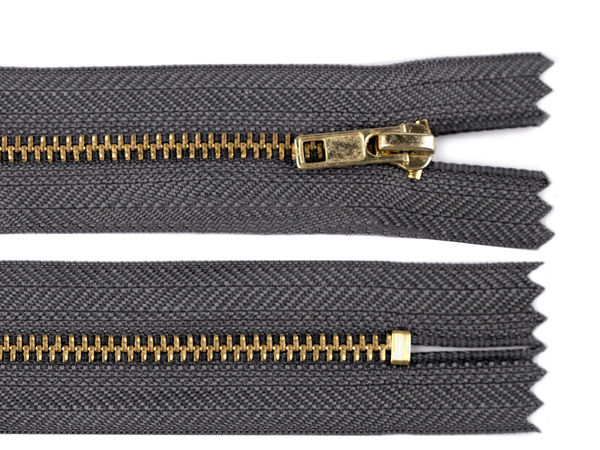 Premium Metal Closed-End Zipper No. 3 (18 cm) for Trousers, Apparel, and Accessories