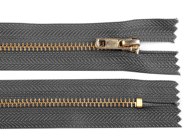 Premium No. 4 Closed-End Metal Zipper (16 cm) - Gray Hematite