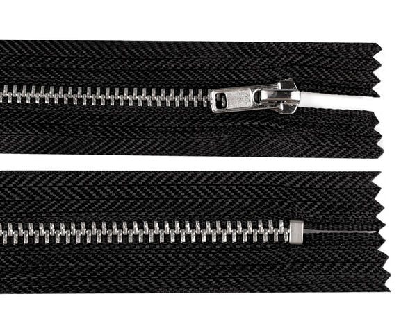 Premium No. 4 Closed-End Metal Zipper with Polished Silver Teeth (20cm)