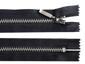 Premium Closed-End Metal Zipper No. 5, 16 cm – Heavy Duty Zipper for Jeans, Denim, Bags, and Apparel