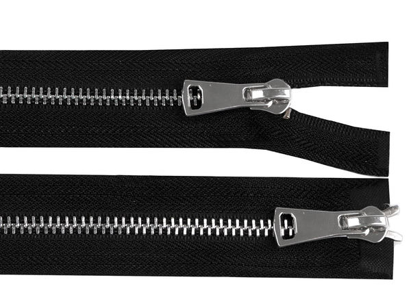 Premium No. 5 Open-End Metal Zipper with Double Sliders - Heavy Duty Two-Way Zipper for Jackets, Coats, and Outerwear (70 cm)