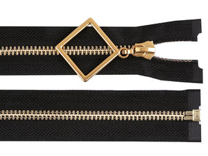 Premium No. 5 Open-End Metal Zipper (60 cm) with Titanium Teeth & Autolock Slider - Black