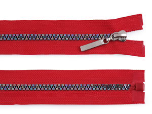 Premium Rainbow Open-End Plastic Zipper No. 5 (50 cm) – Heavy Duty Zipper for Jackets, Sweatshirts & Sweaters